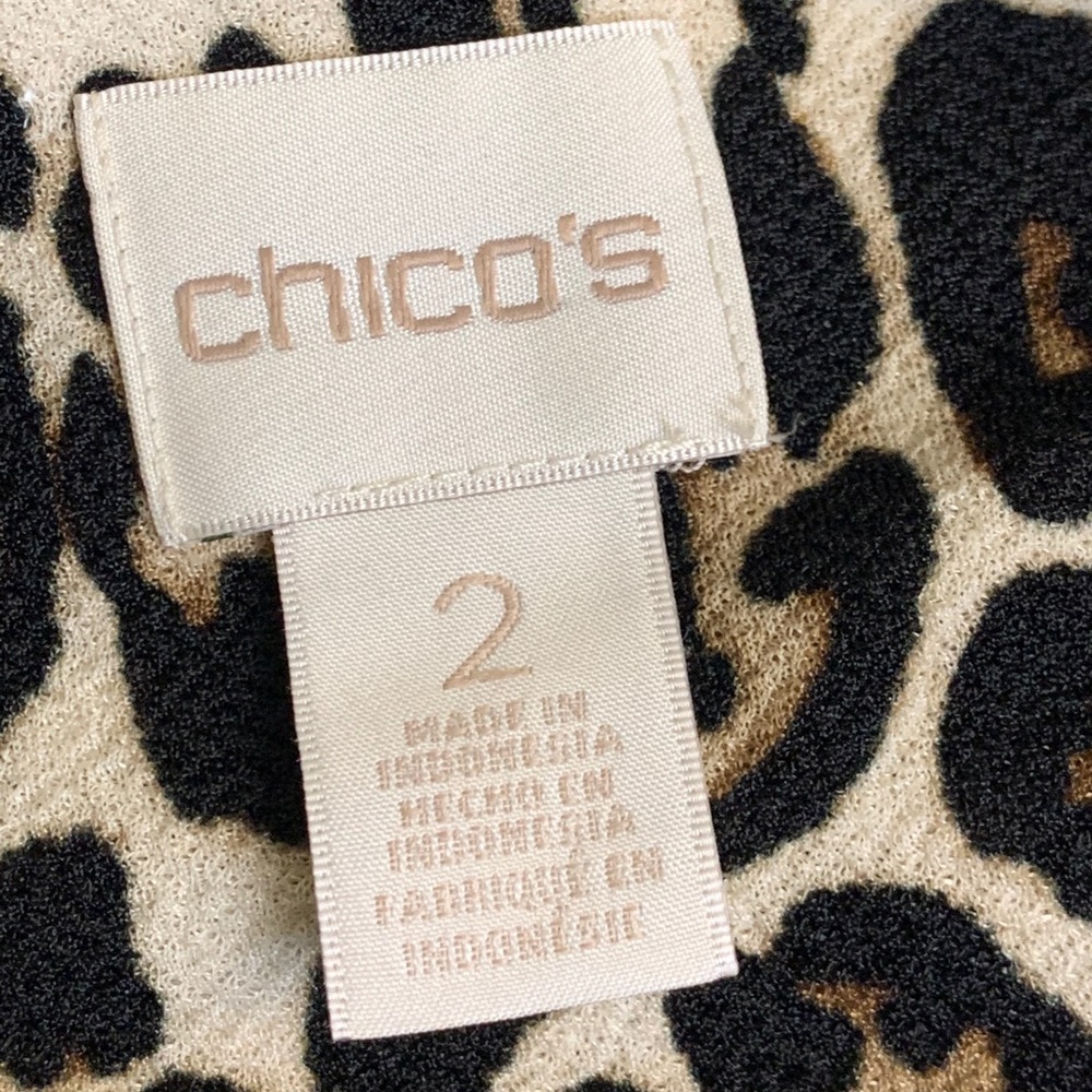 Chico’s Leopard Print Top Chico’s Size 2 (L - 12) - Picture 14 of 15